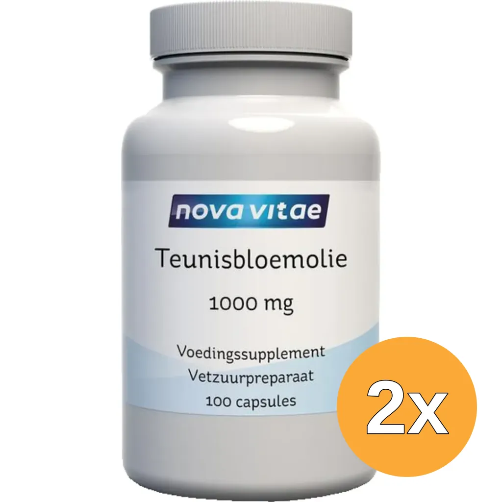 2x Nova Vitae Teunisbloemolie 1000Mg (100 capsules)