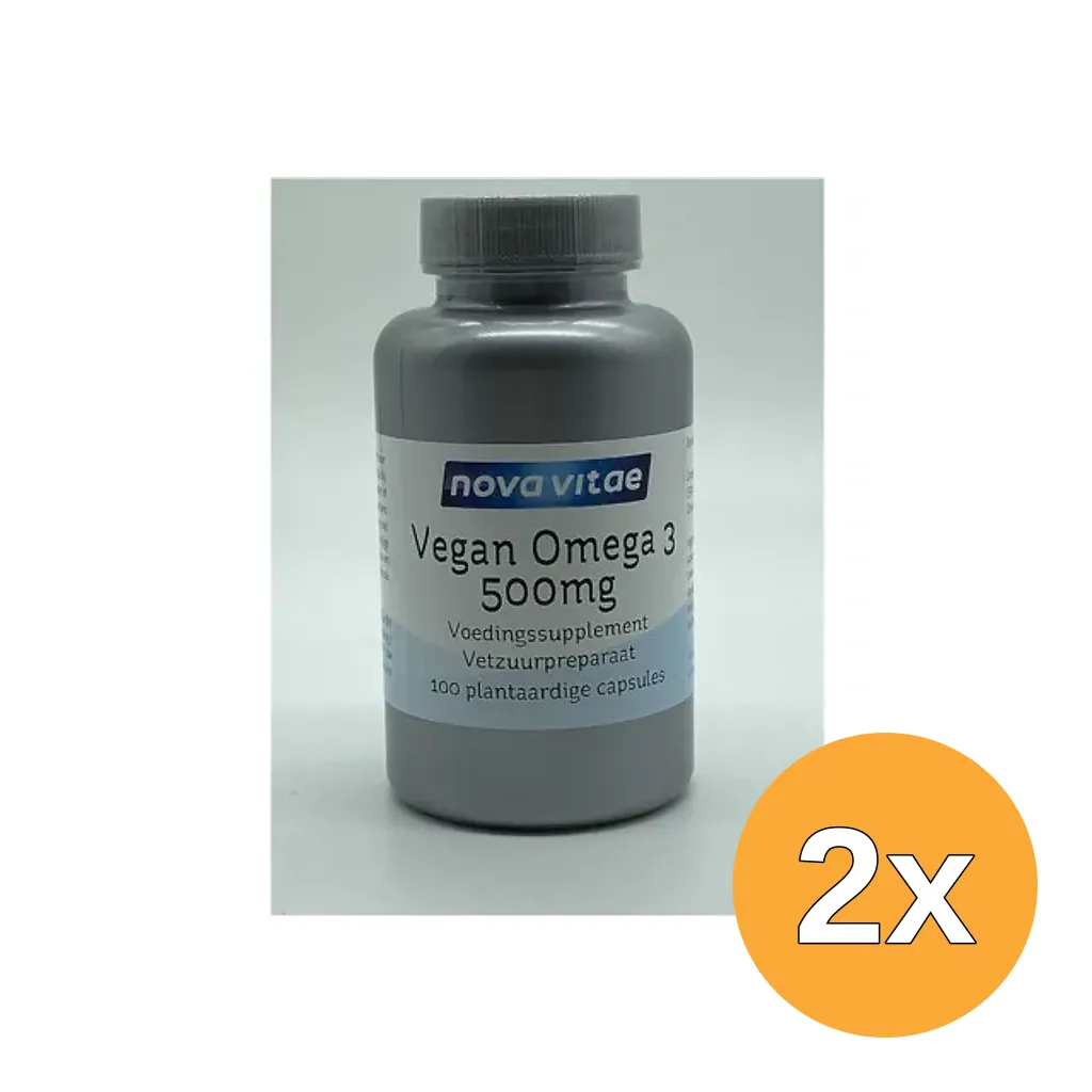 2x Nova Vitae Vegan Omega 3 500 Mg (100 vega capsules)