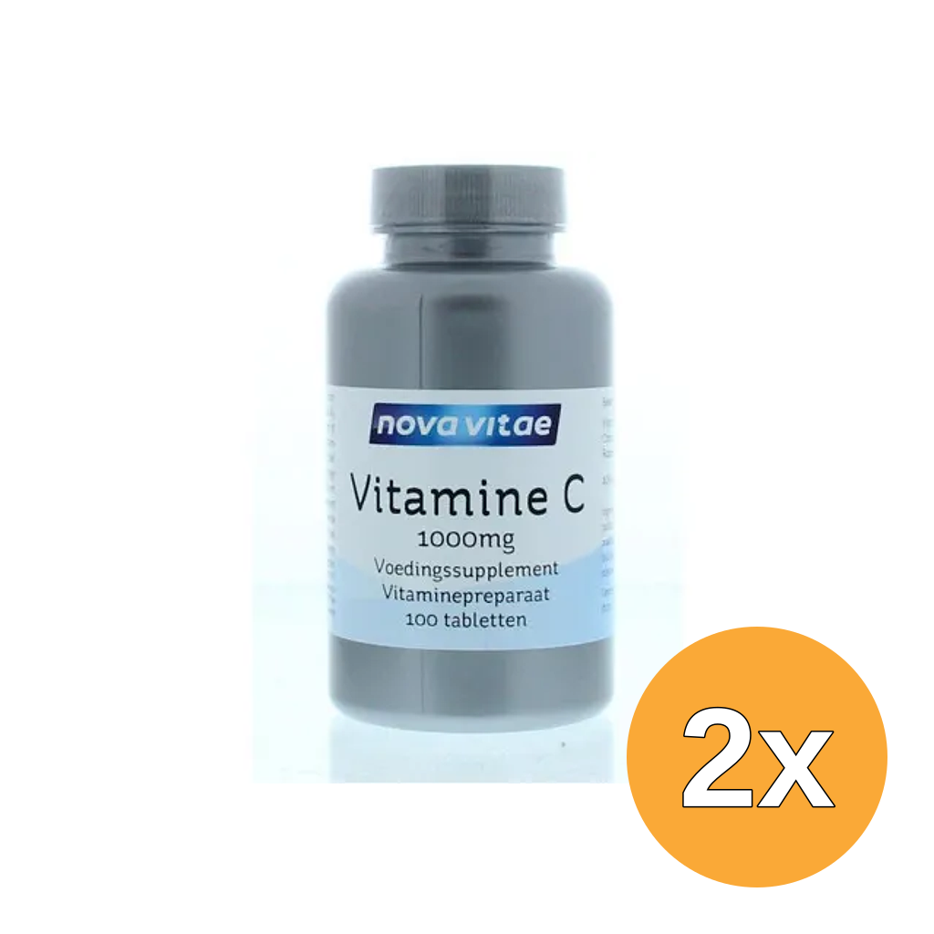 2x Nova Vitae Vitamine C 1000 mg (100 tabletten)