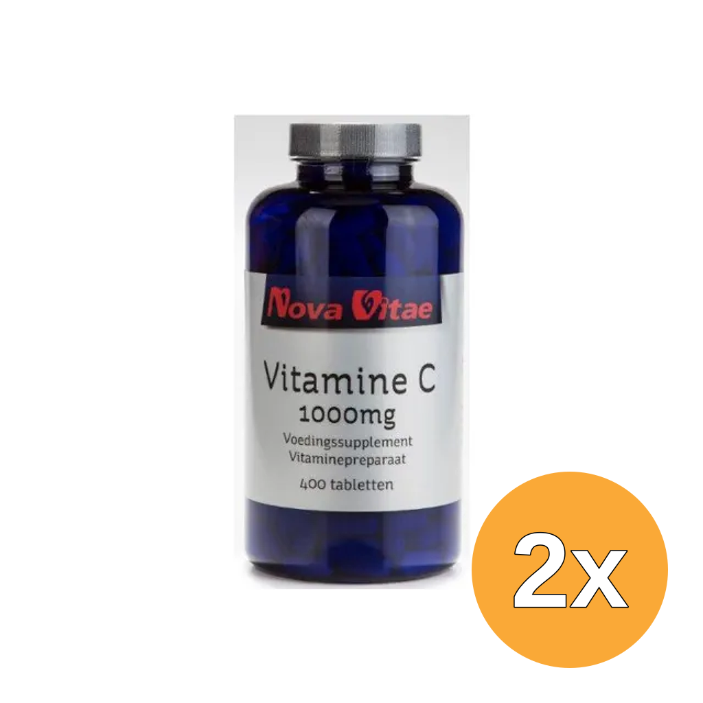 2x Nova Vitae Vitamine C 1000 mg (400 tabletten)