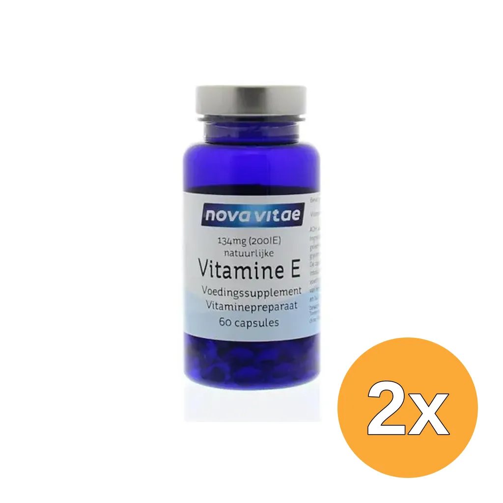 2x Nova Vitae Vitamine E 200IU (60 capsules)