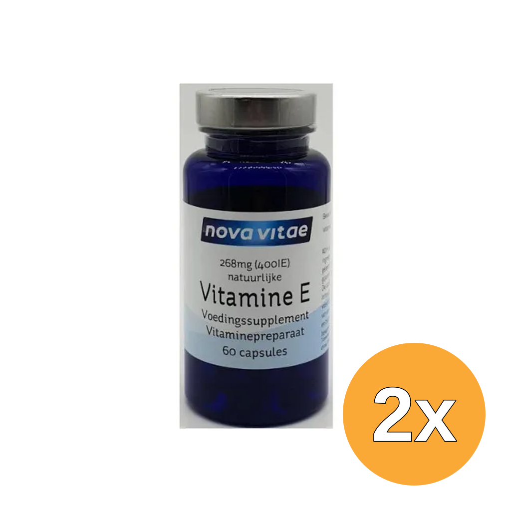 2x Nova Vitae Vitamine E 400IU (60 capsules)