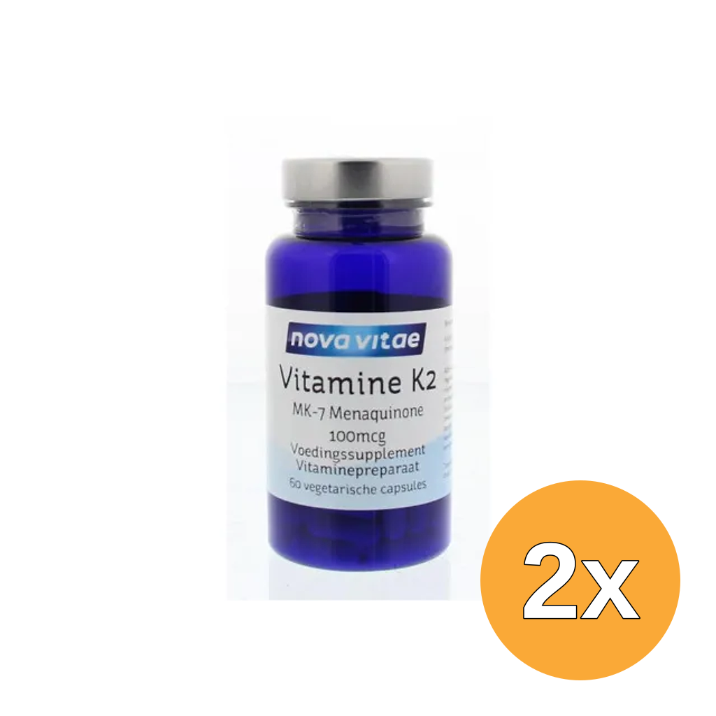 2x Nova Vitae Vitamine K2 100mcg menaquinon (60 vega capsules)