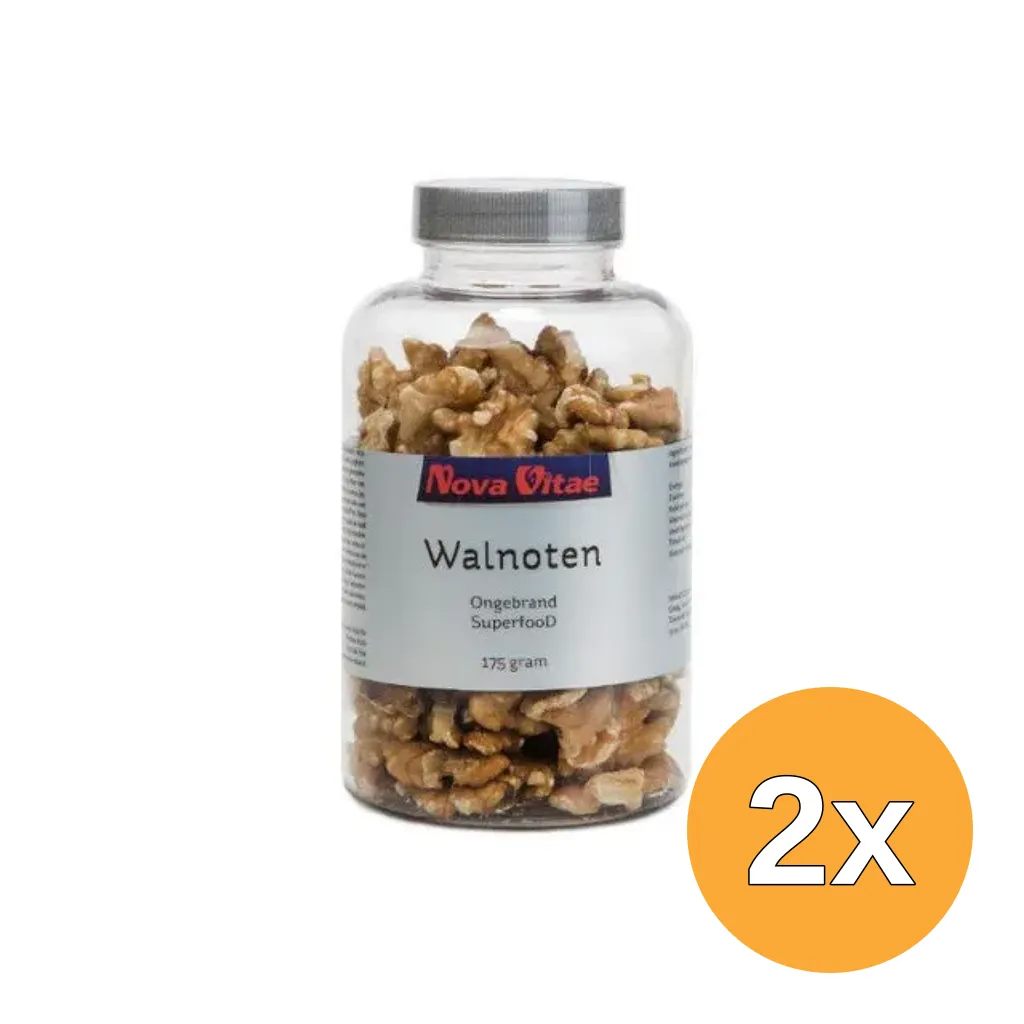 2x Nova Vitae Walnoten Ongebrand Raw (175 gr)