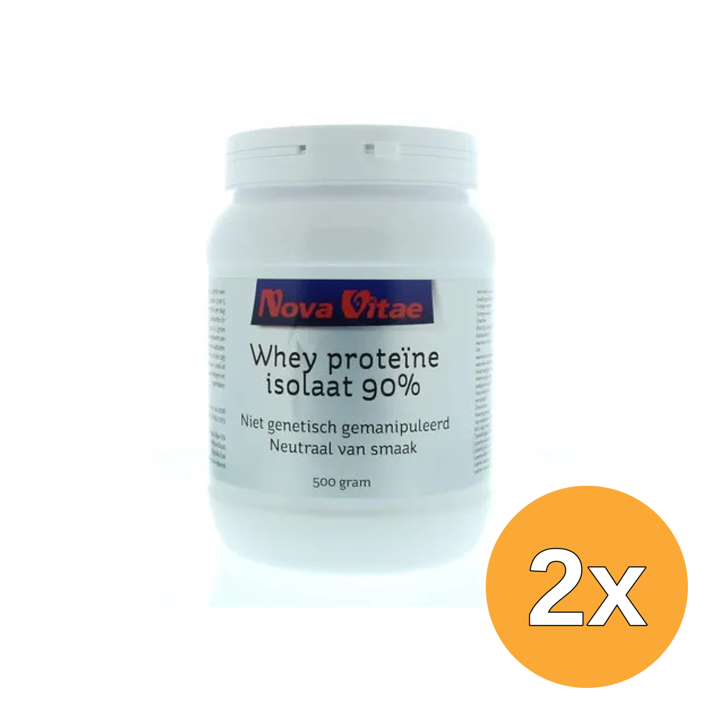 2x Nova Vitae Whey proteine isolaat 90% (500 gr)