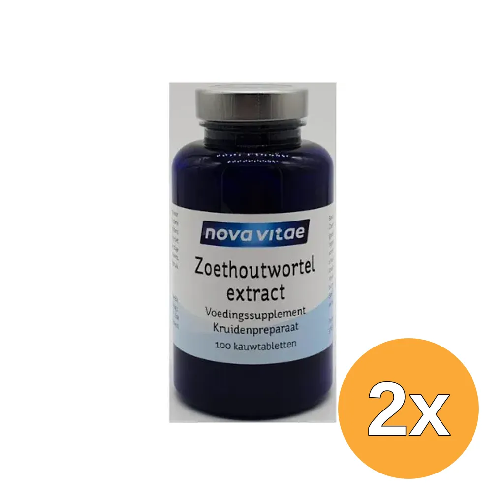 2x Nova Vitae Zoethoutwortel extract DGL (100 tabletten)