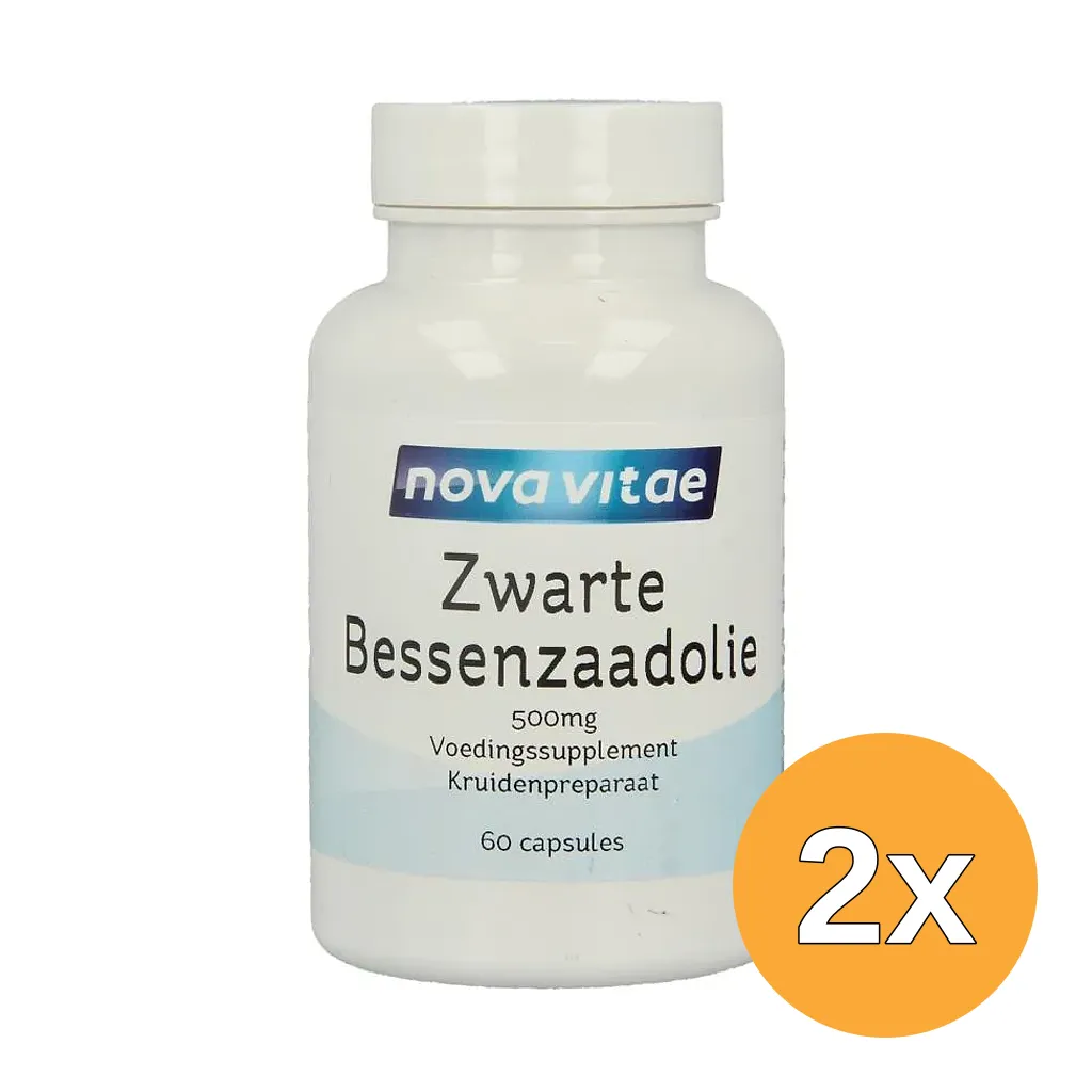 2x Nova Vitae Zwarte Bessenzaad Olie (60 capsules)
