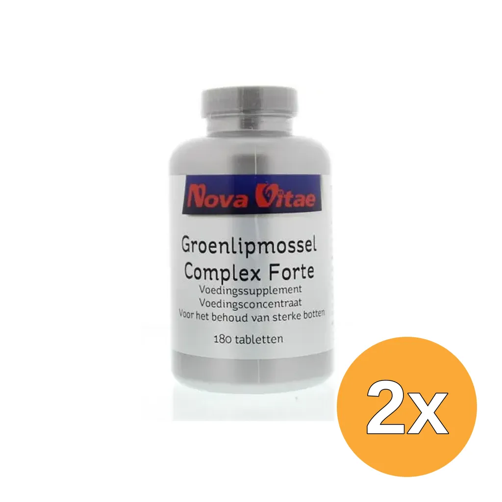 2x Nova Vitaegroenlipmossel complex forte (180 tabletten)