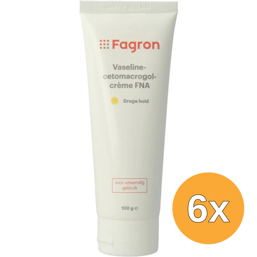 6x Fagron Vaselinecetomacrogol creme (100 gr)
