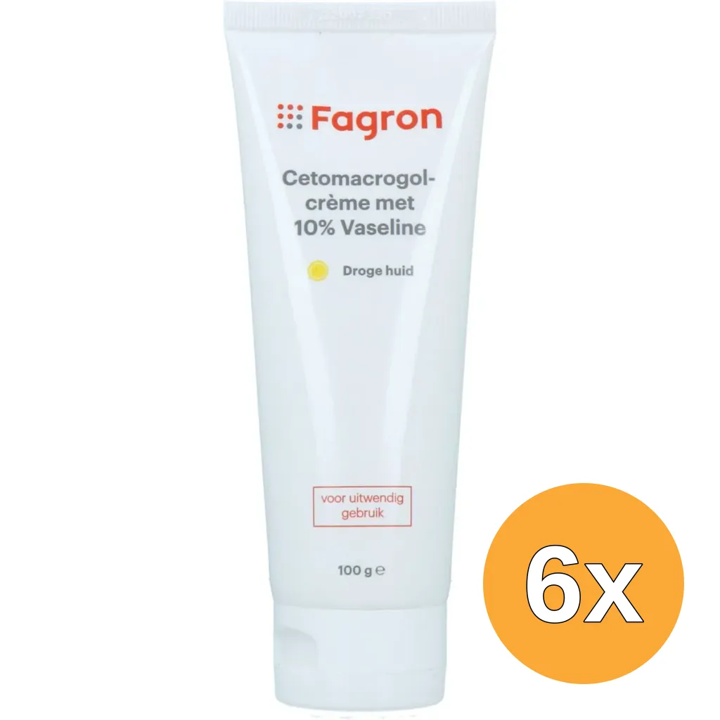 6x Fagron Cetomacrogolcreme + 10% Vaseline (100 gr)