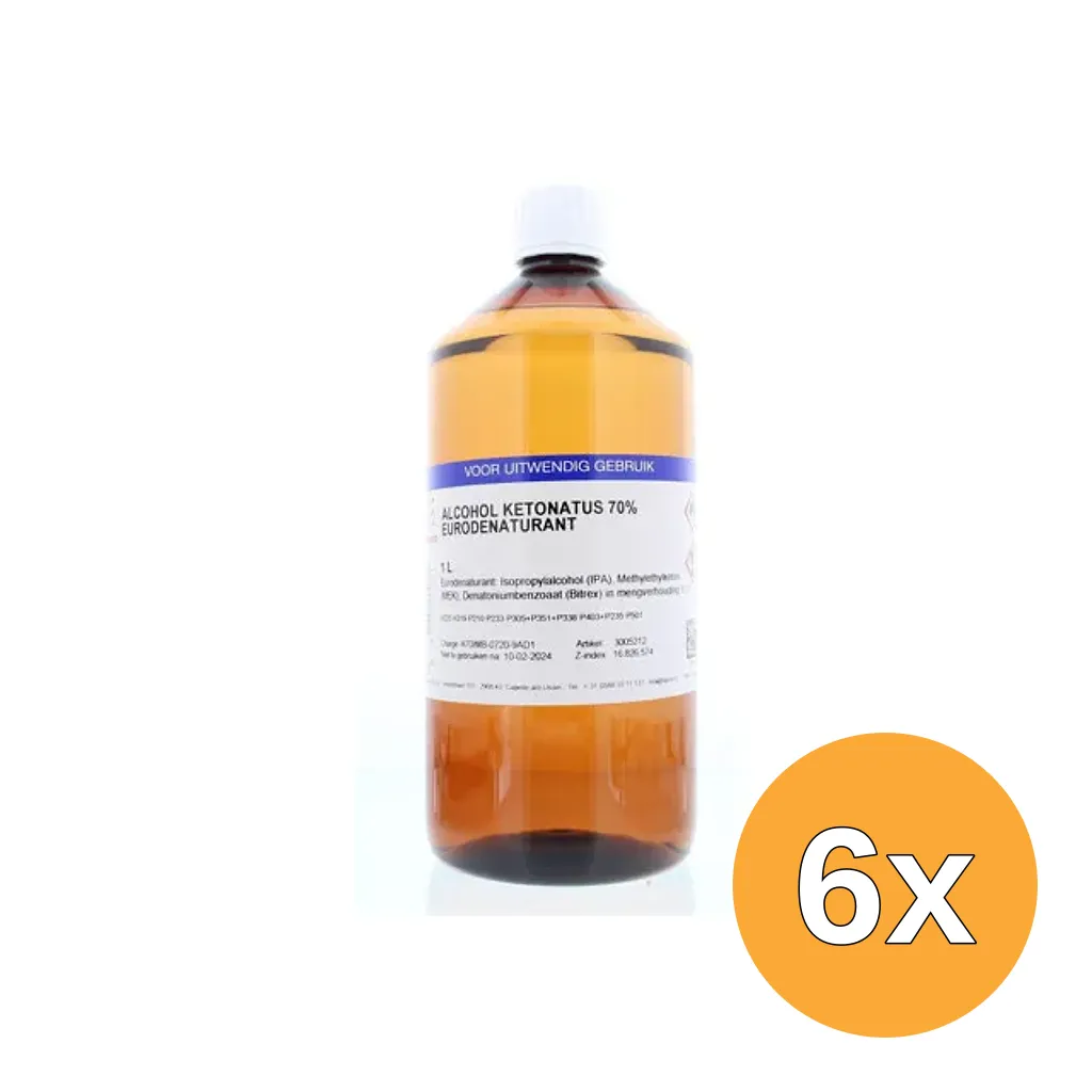 6x Fagron Alcohol ketonatus 70% (1000 ml)