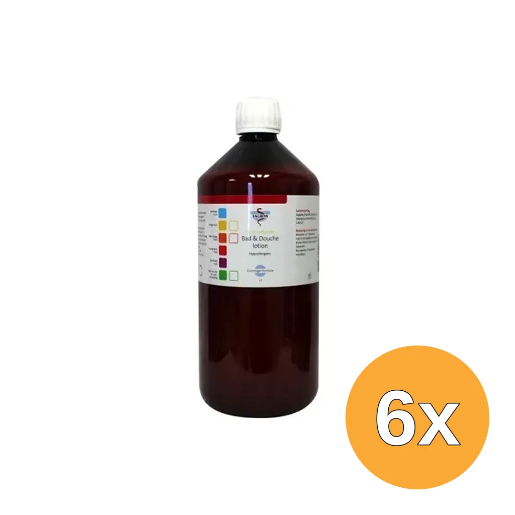 6x Fagrongroninger bad/douche lotion (1000 ml)