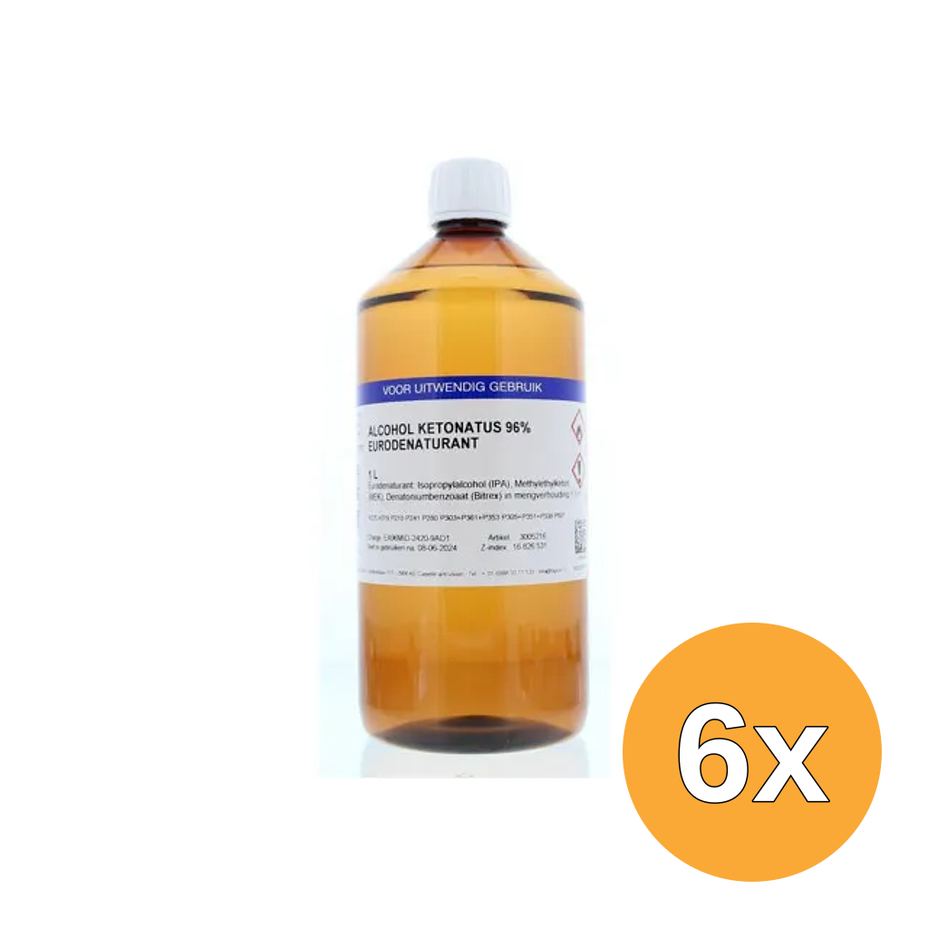 6x Fagron Alcohol ketonatus 96% v/v (1000 ml)