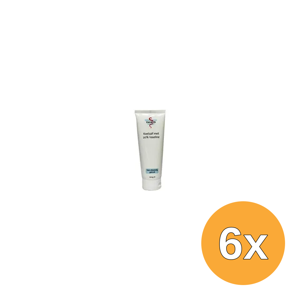 6x Fagron Koelzalf met 20% vaseline (100 gr)