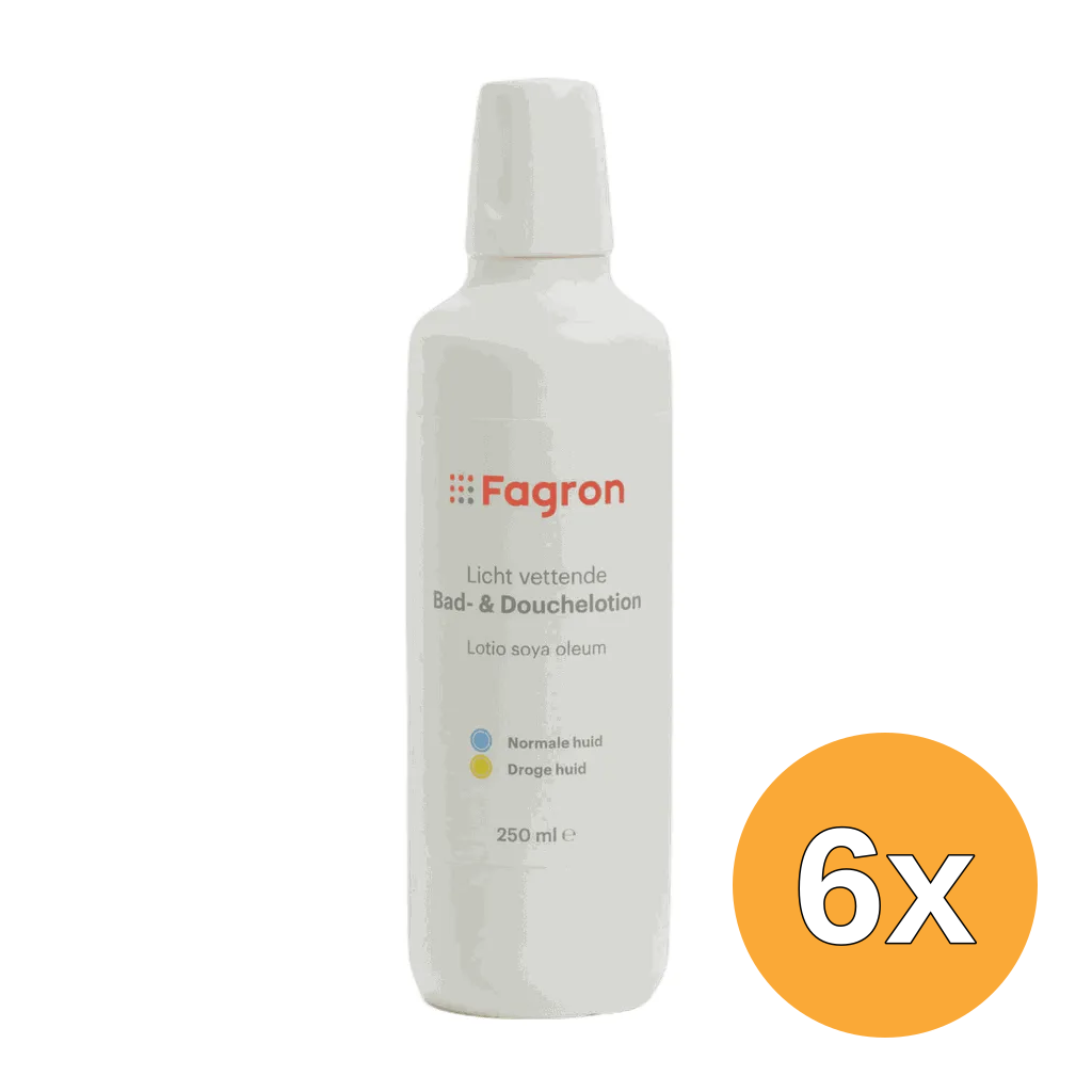 6x Fagron Licht Vettende Bad & Douchelotion (250 ml)