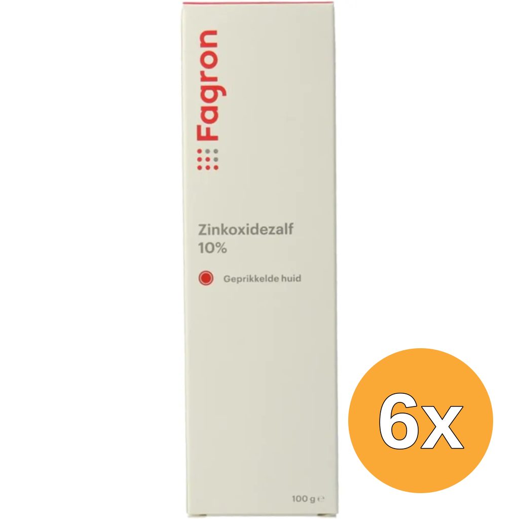 6x Fagron Zinkoxidezalf 10% (100 gr)