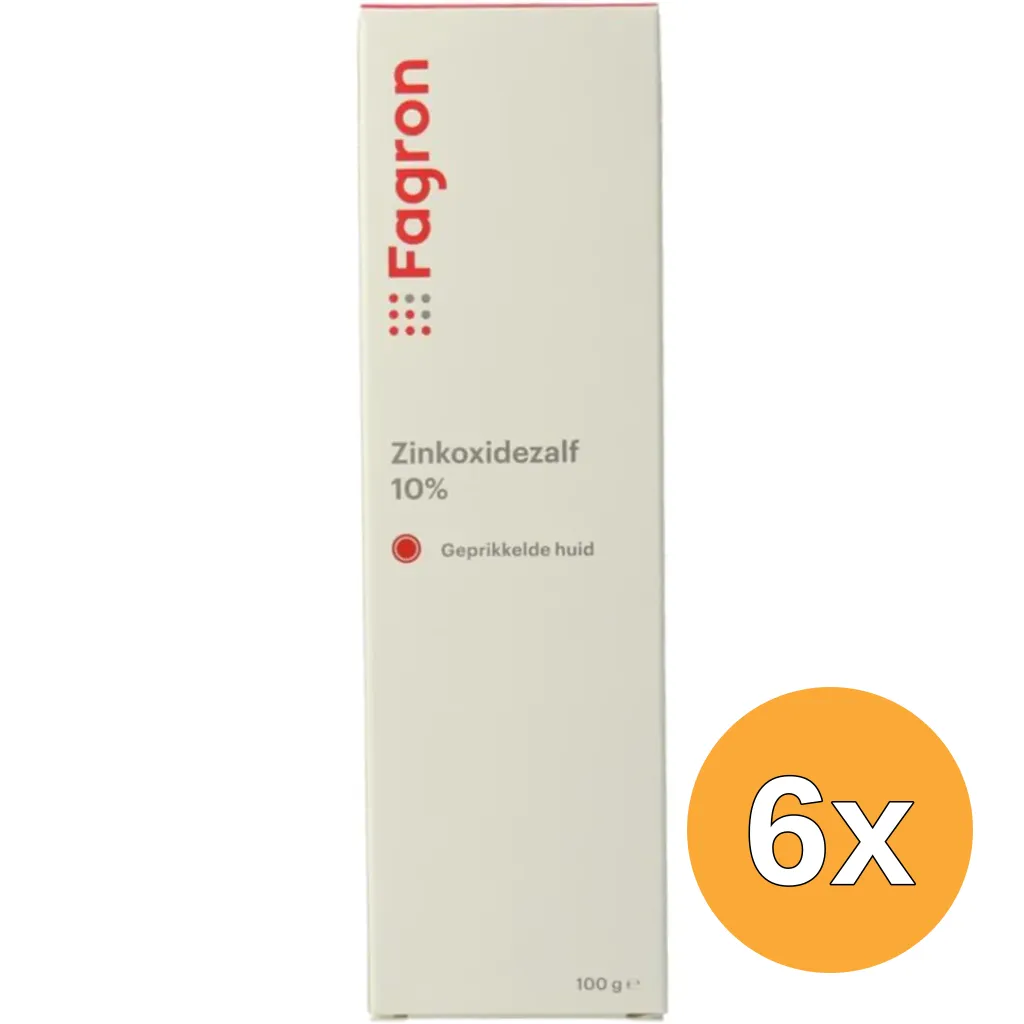 6x Fagron Zinkoxidezalf 10% (100 gr)