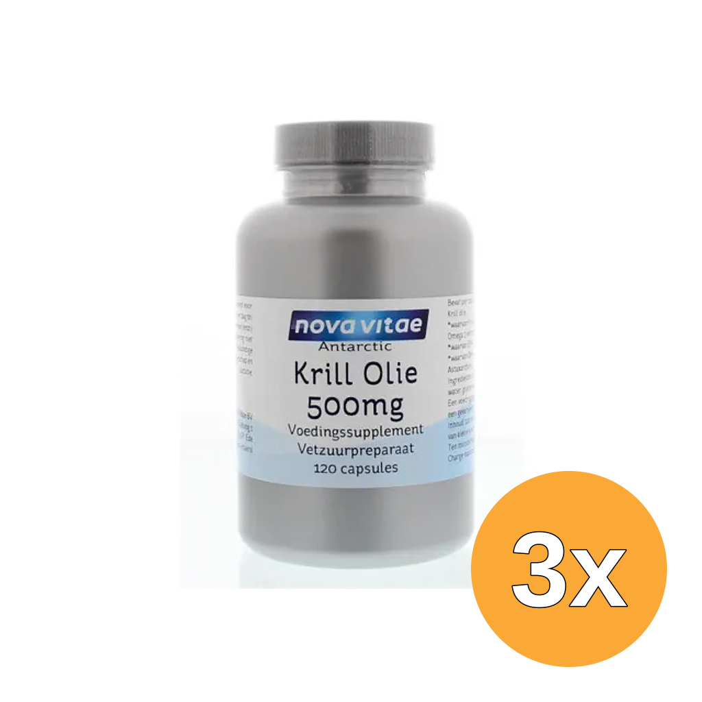 3x Nova Vitae Antarctic Krill Olie 500 Mg (120 capsules)