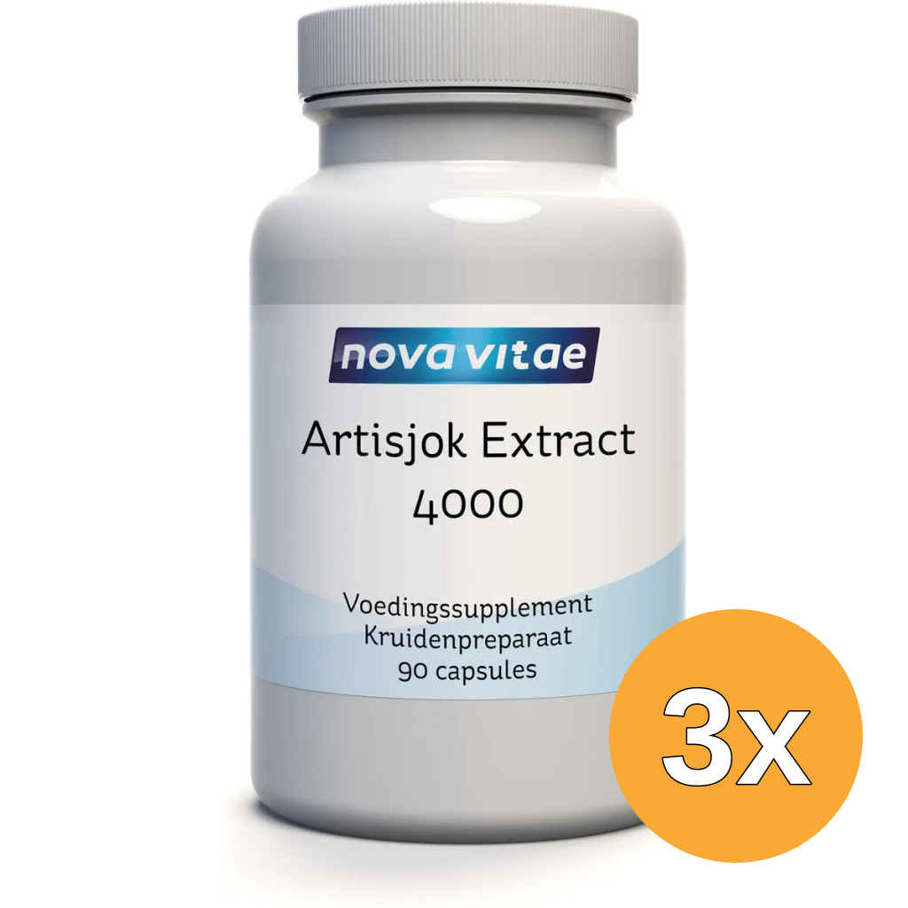3x Nova Vitae Artisjok Extract 4000 (90 capsules)