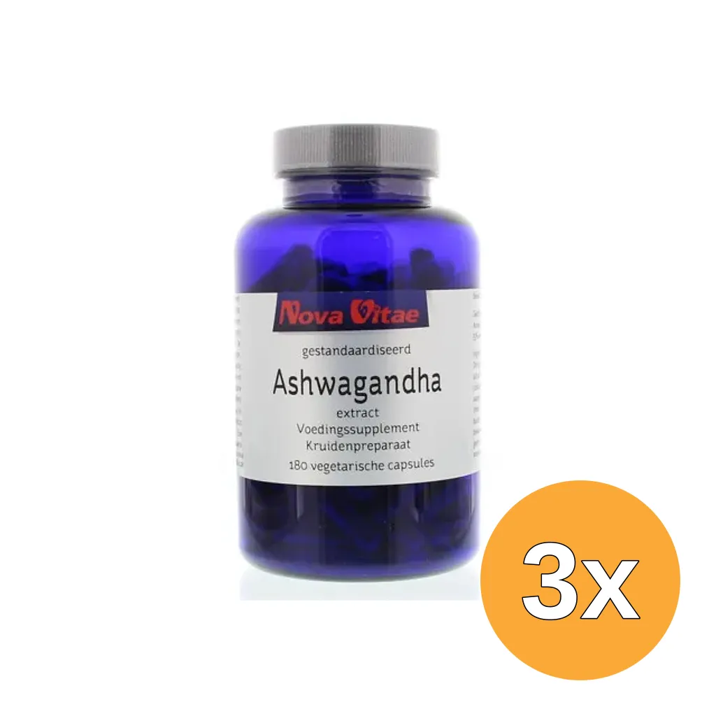 3x Nova Vitae Ashwagandha Extract (180 vega capsules)