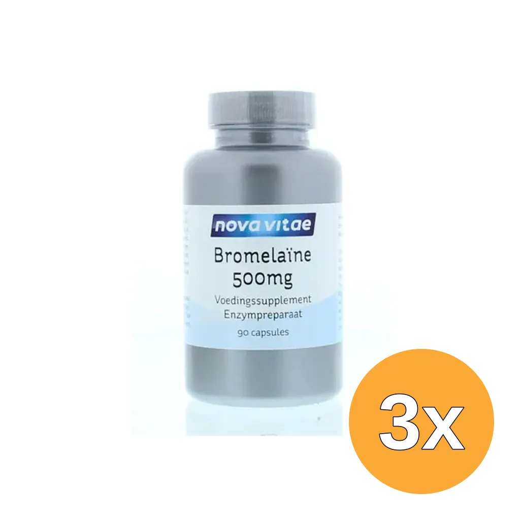 3x Nova Vitae Bromelaine 500 Mg (90 capsules)