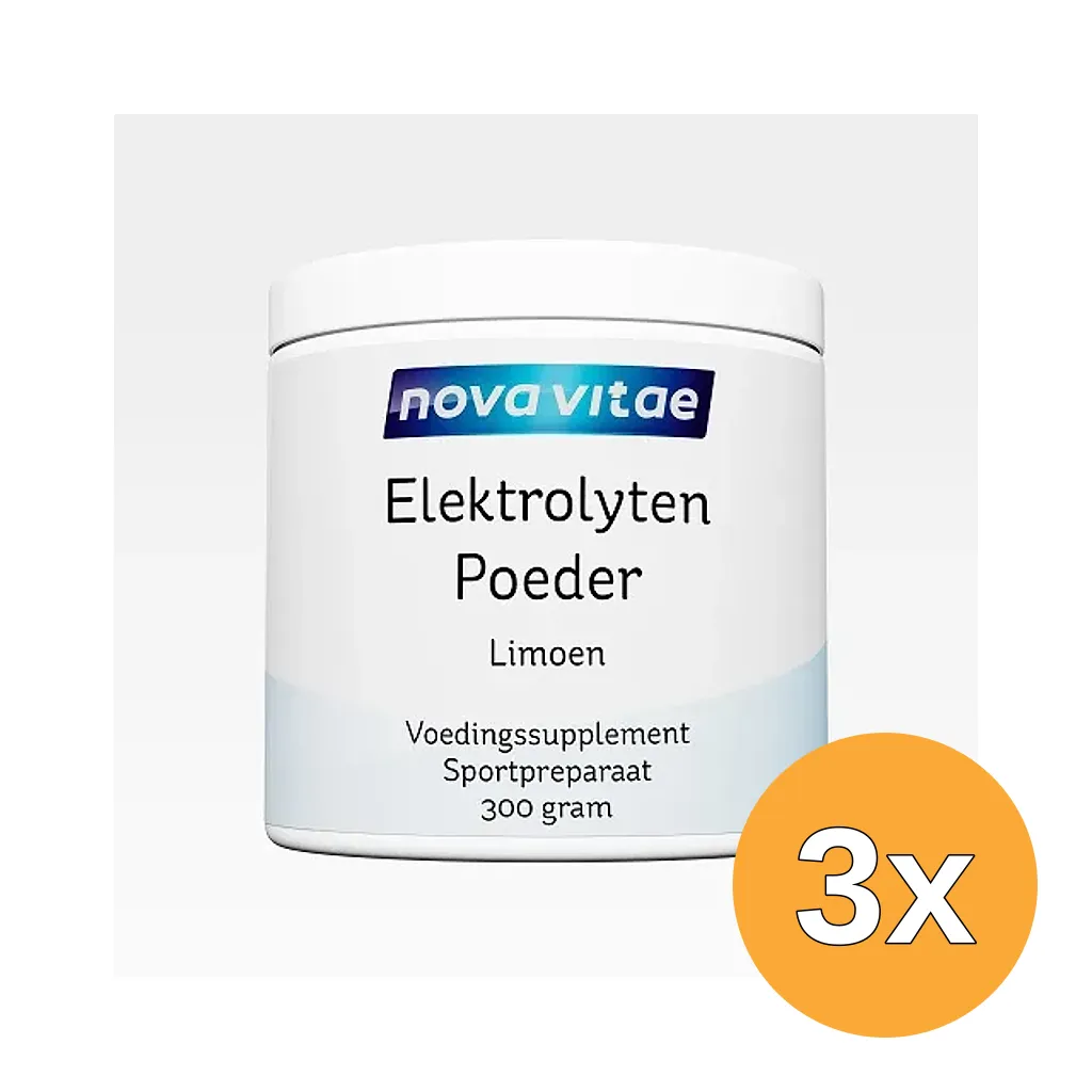 3x Nova Vitae Elektrolyten Poeder Limoen (300 gr)
