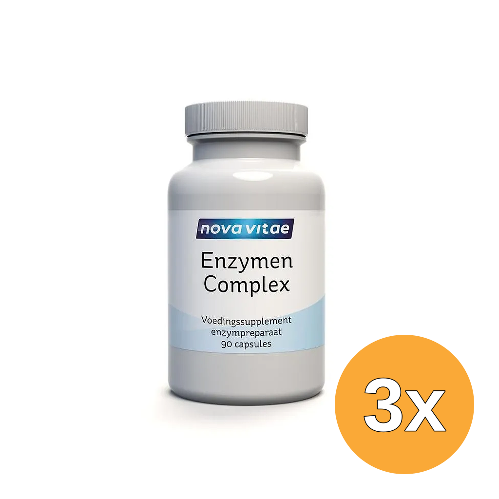 3x Nova Vitae Enzymen Complex Spijsvertering (90 capsules)