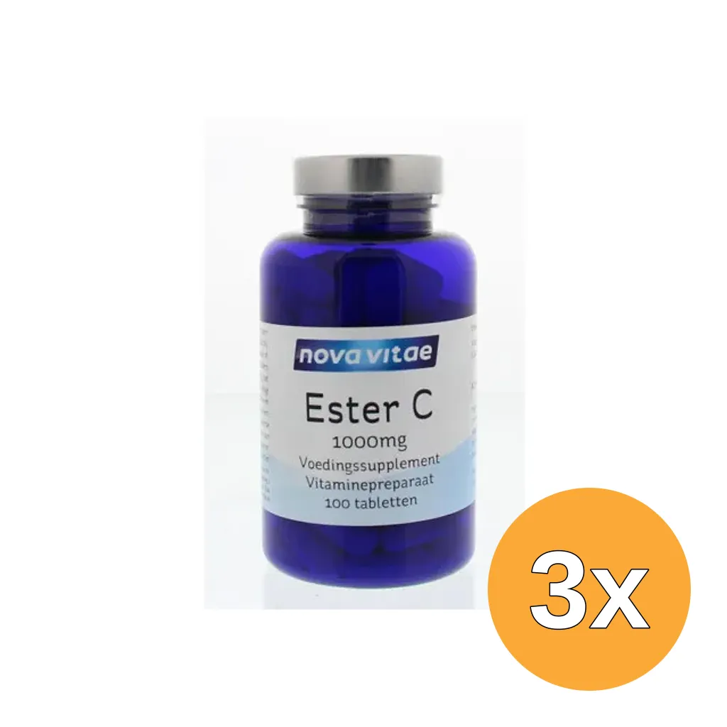 3x Nova Vitae Ester C 1000 mg (100 tabletten)
