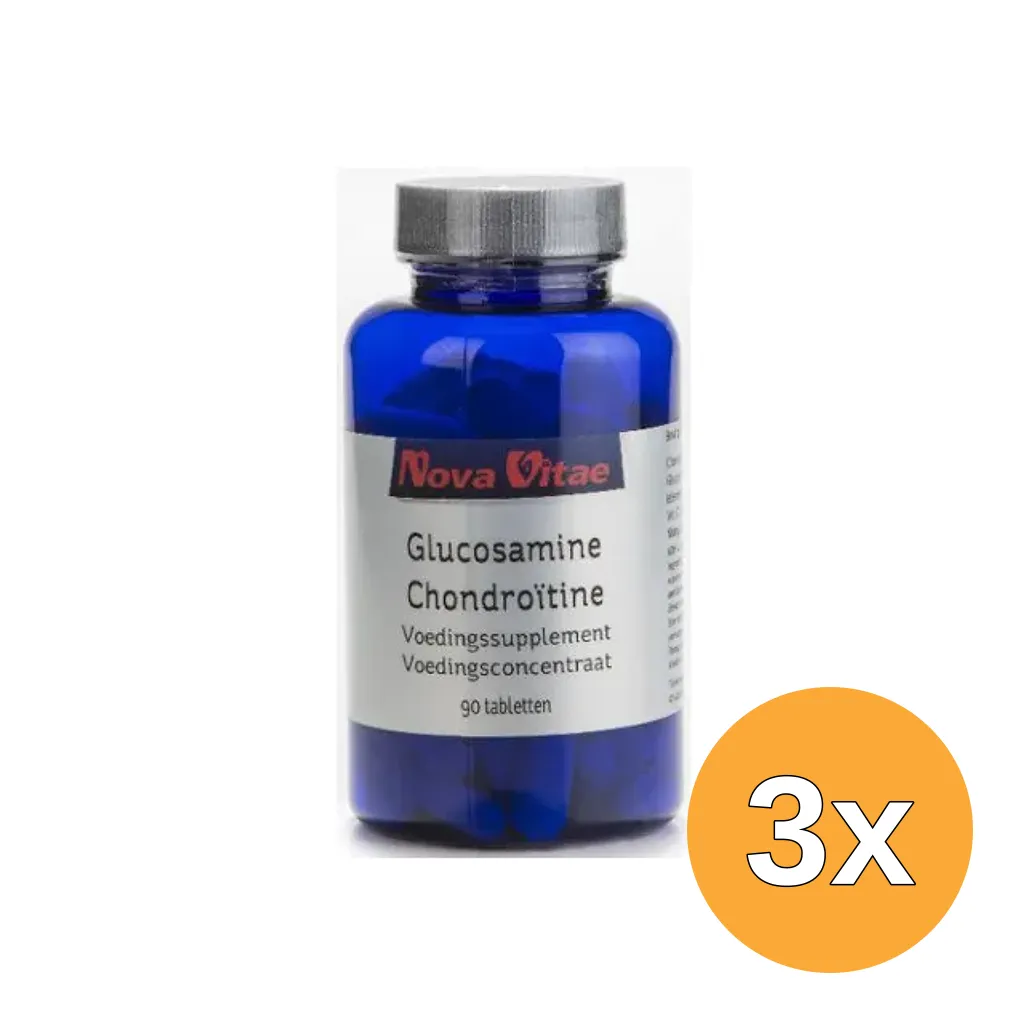 3x Nova Vitae Glucosamine Chondroitine Complex (90 tabletten)