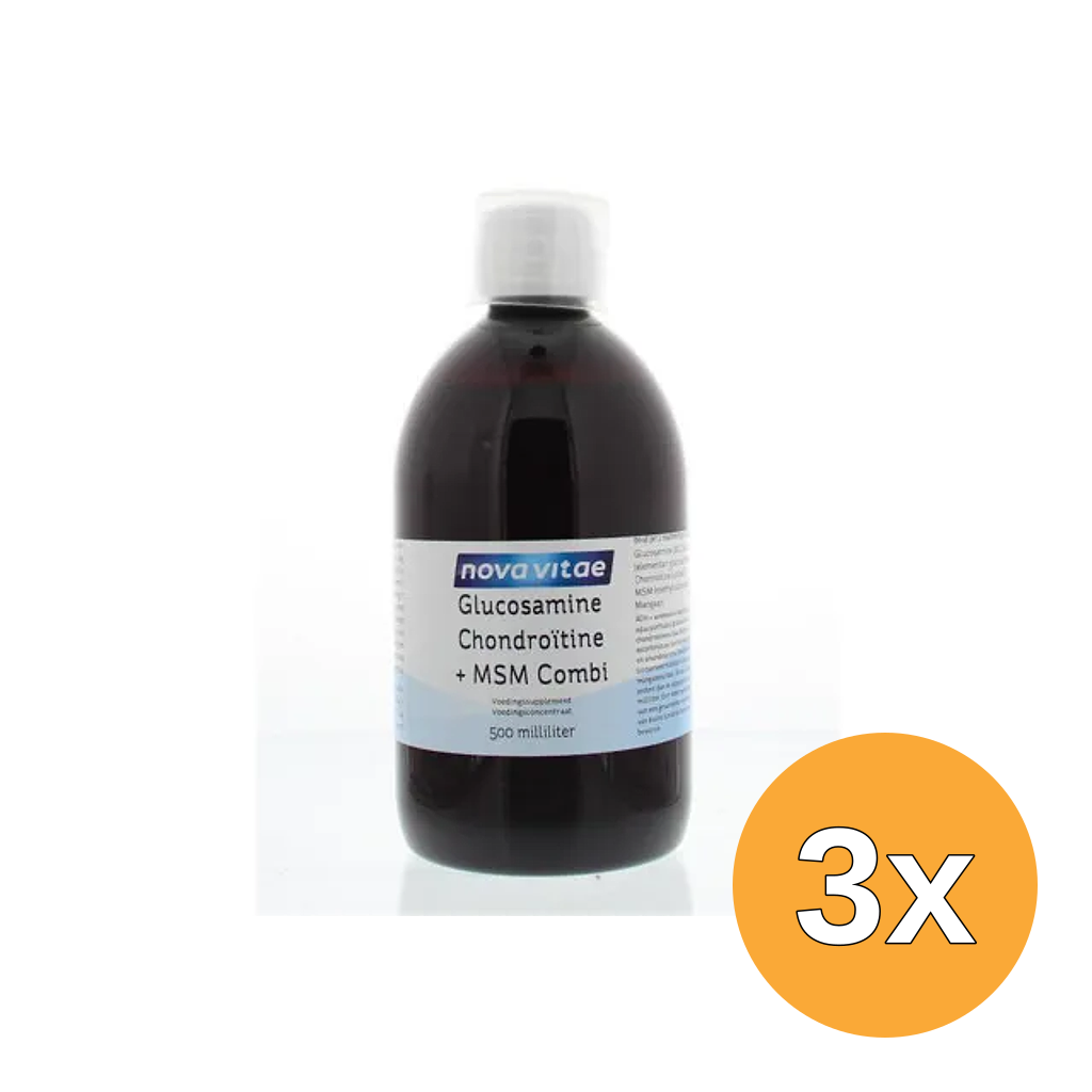 3x Nova Vitae Glucosamine Chondroitine Msm Combi (500 ml)