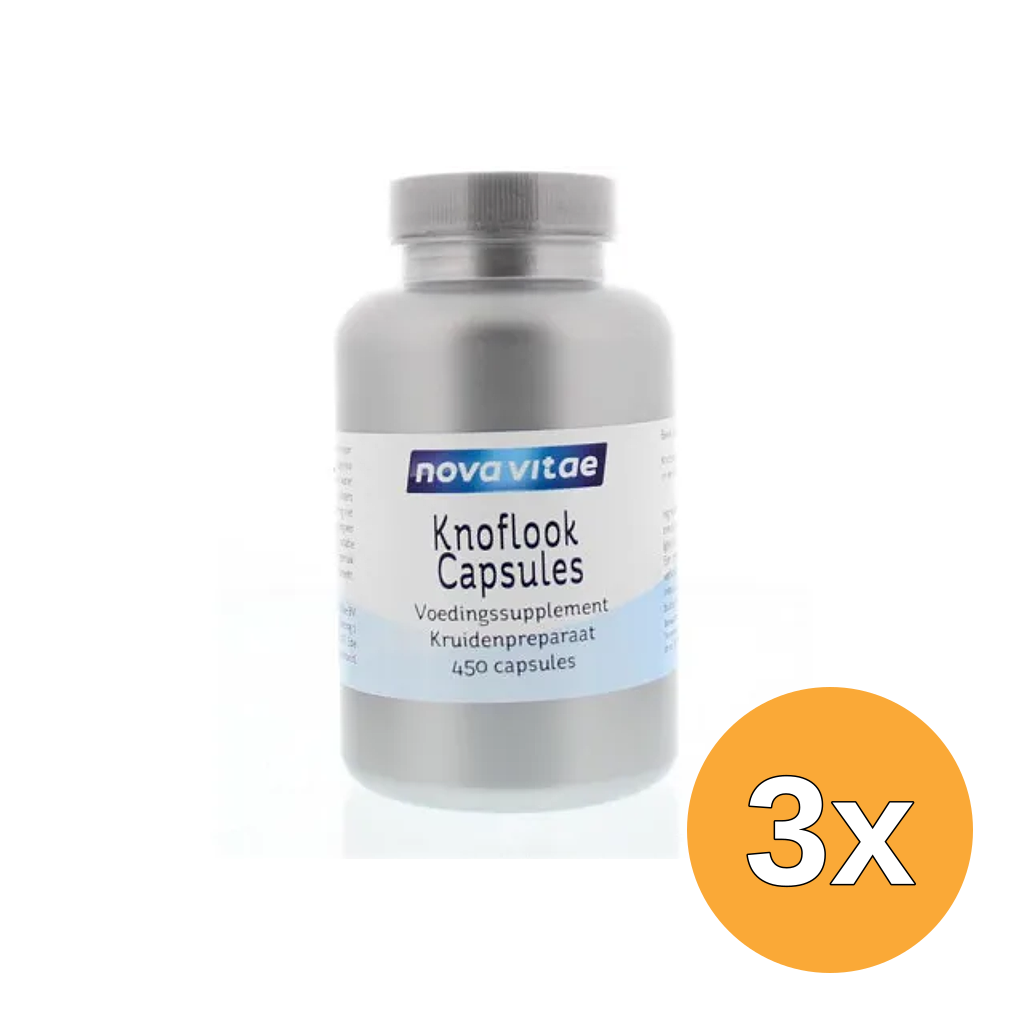 3x Nova Vitae Knoflook 270 mg (450 capsules)