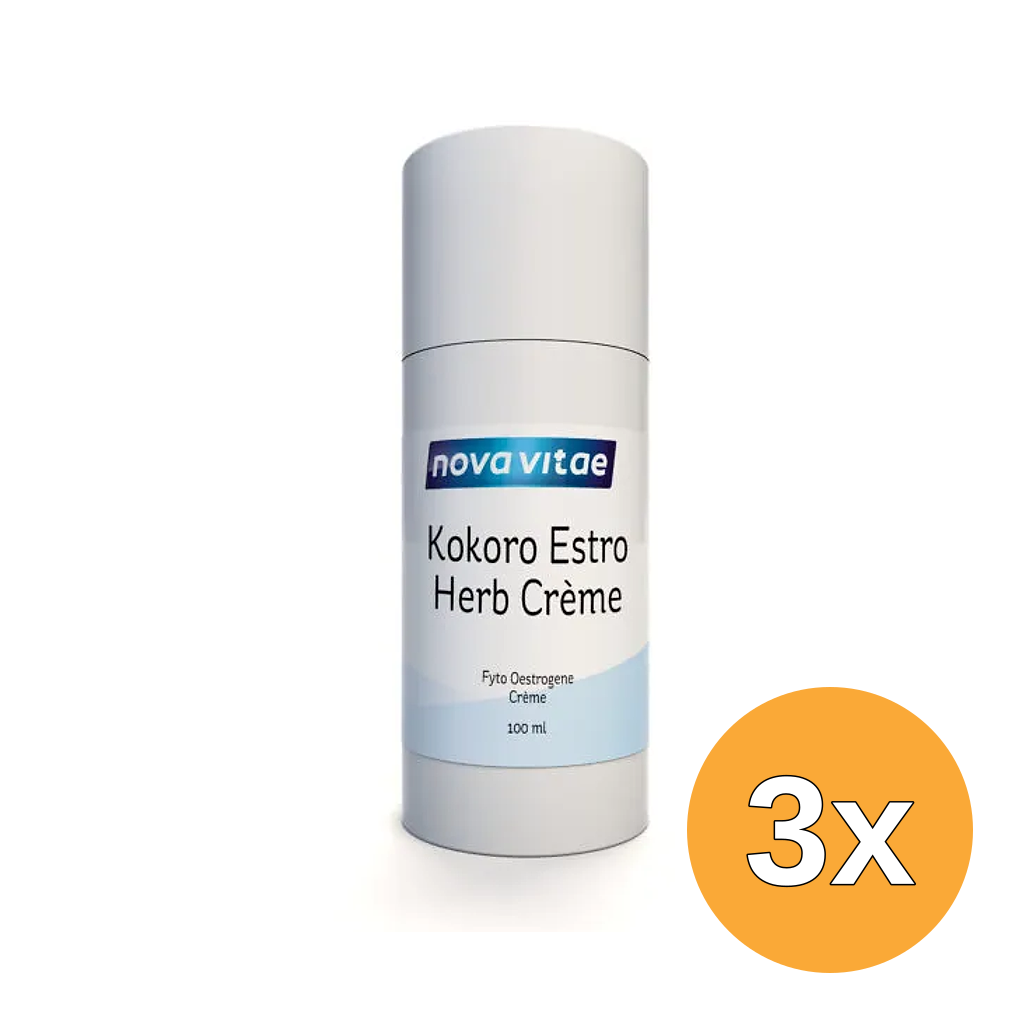 3x Nova Vitae Kokoro Estro Herb Creme (100 ml)