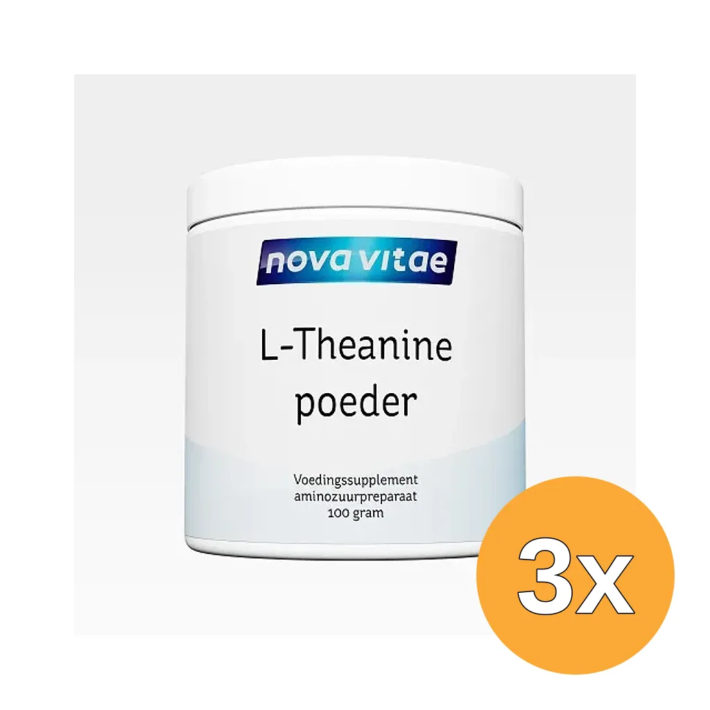 3x Nova Vitae L-Theanine Poeder (100 gr)