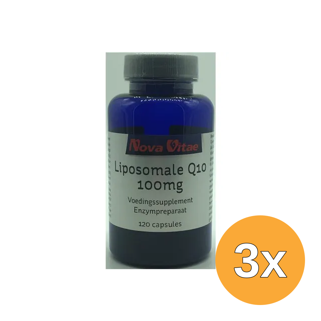 3x Nova Vitae Mega Q10 100 mg liposomaal (120 capsules)