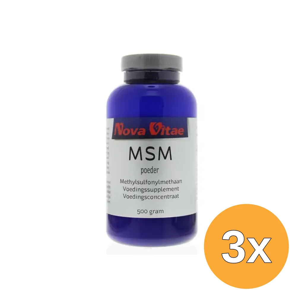 3x Nova Vitae Msm Poeder (500 gr)