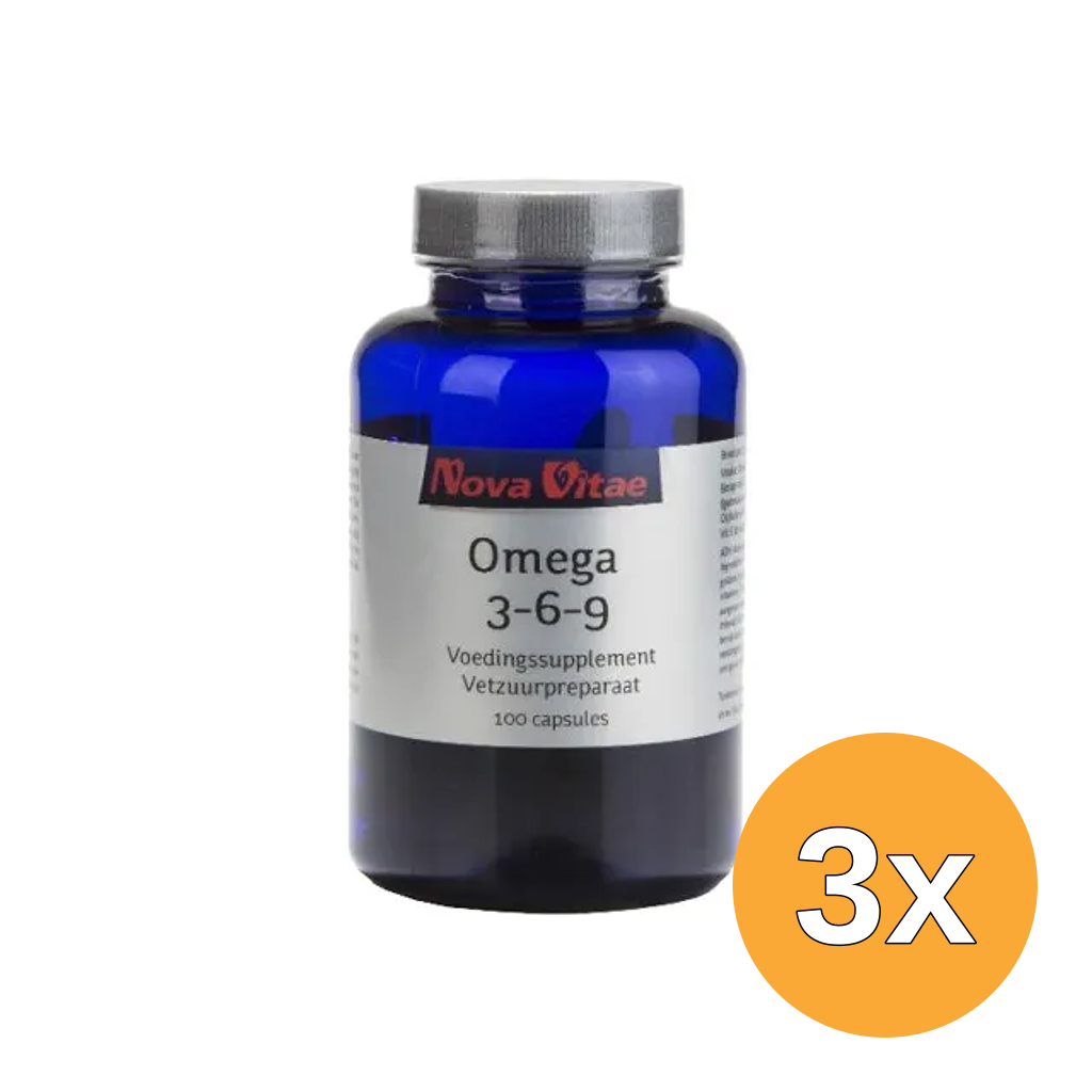 3x Nova Vitae Omega 3 6 9 1000 mg (100 capsules)