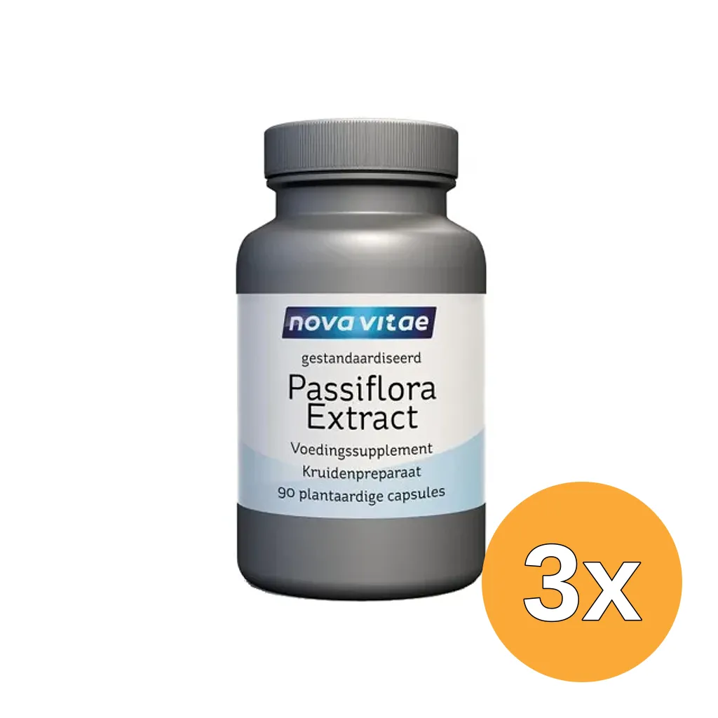 3x Nova Vitae Passiflora extract 350 mg (90 vega capsules)