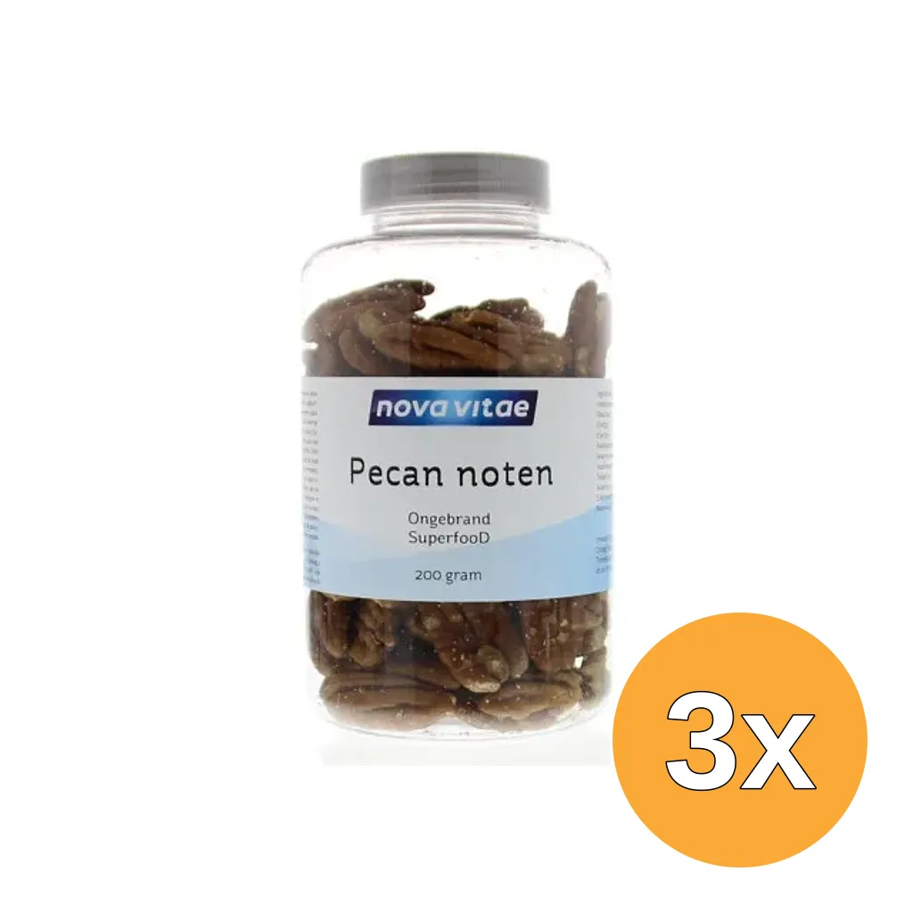 3x Nova Vitae Pecannoten Ongebrand Raw (200 gr)