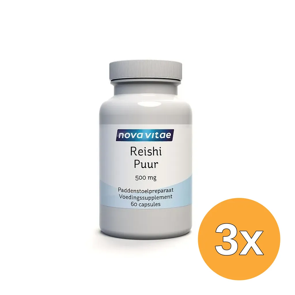 3x Nova Vitae Reishi Puur 500mg (60 capsules)