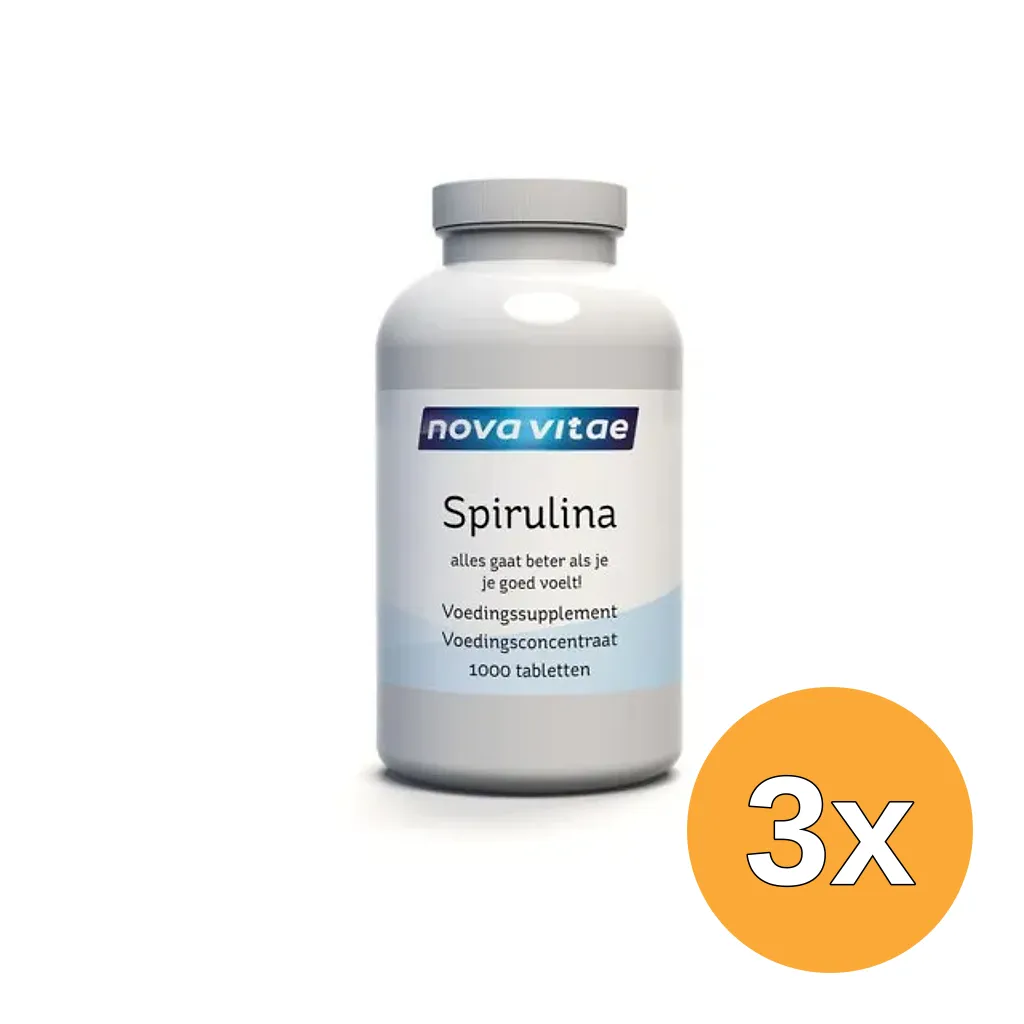 3x Nova Vitae Spirulina (1000 tabletten)