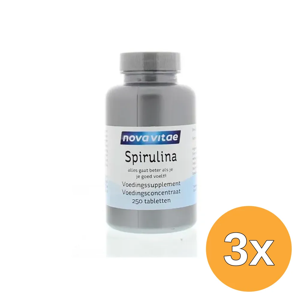 3x Nova Vitae Spirulina (250 tabletten)