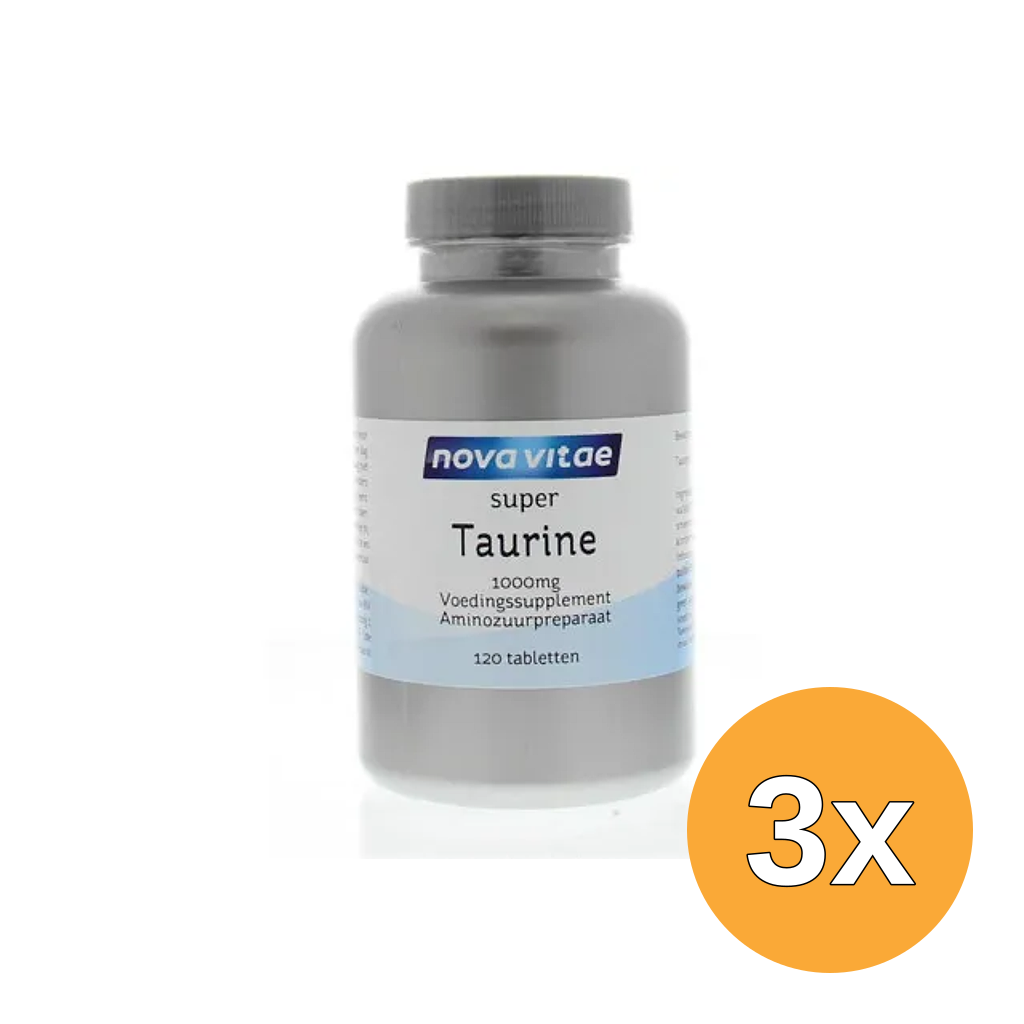 3x Nova Vitae Taurine 1000 mg (120 tabletten)