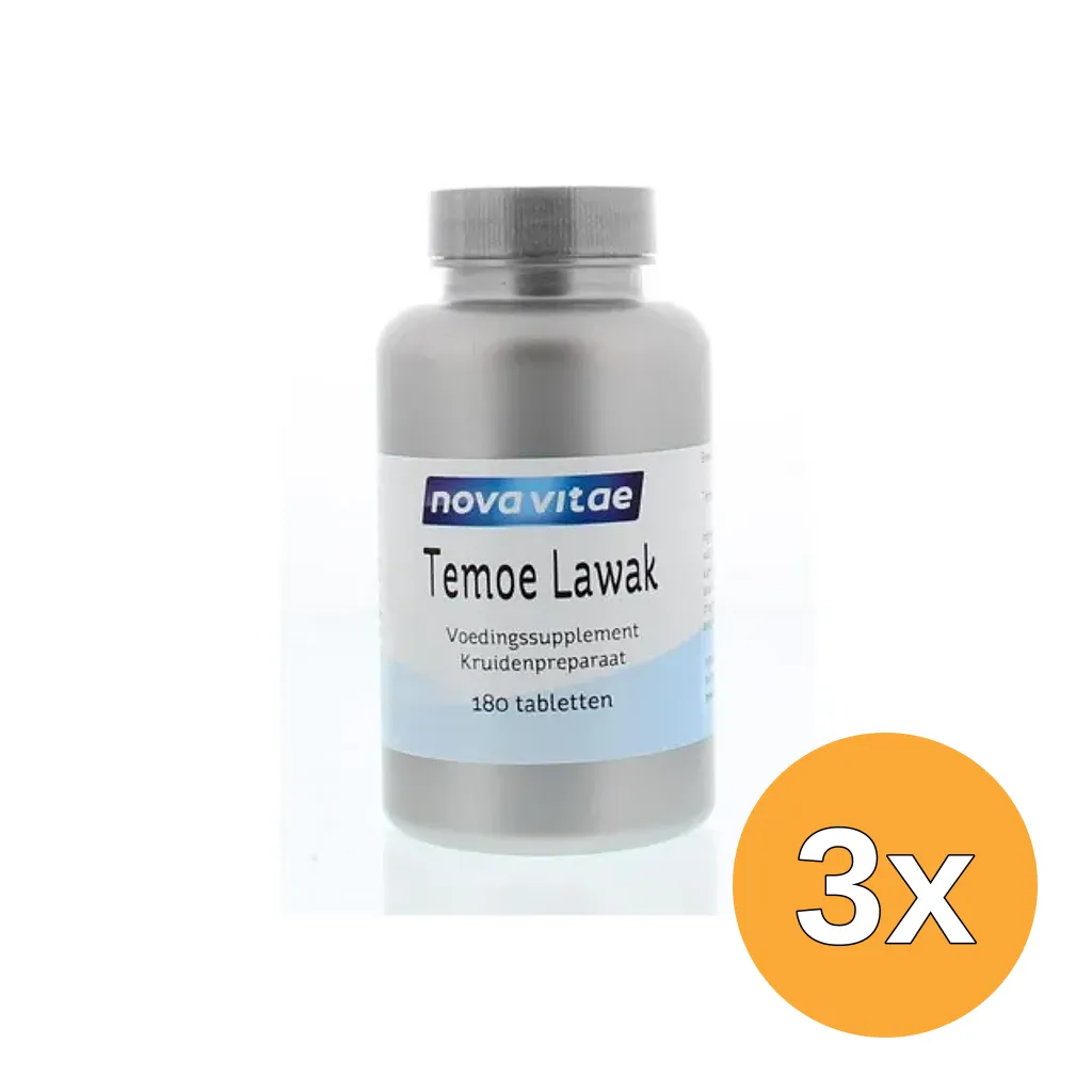 3x Nova Vitae Temoe lawak (180 tabletten)