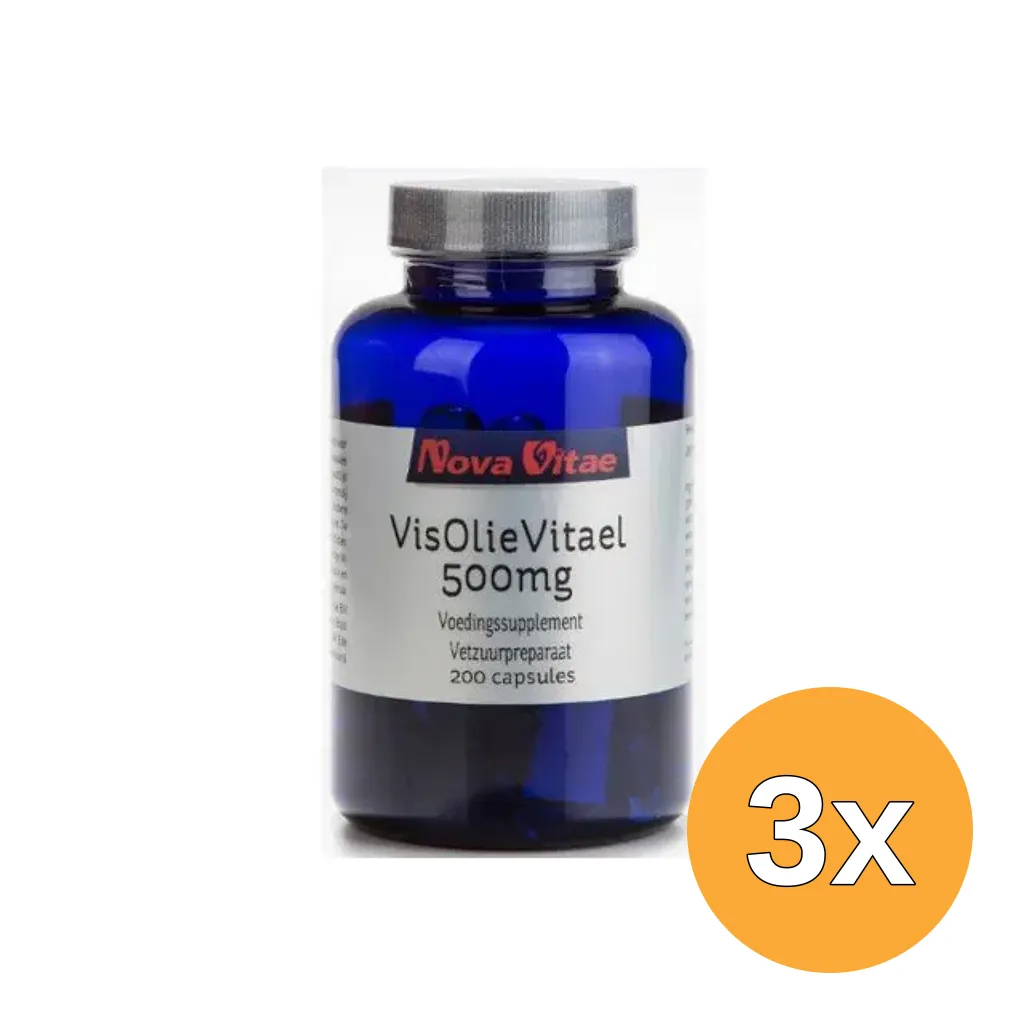 3x Nova Vitae Visolie Vitael 500 Mg (200 capsules)