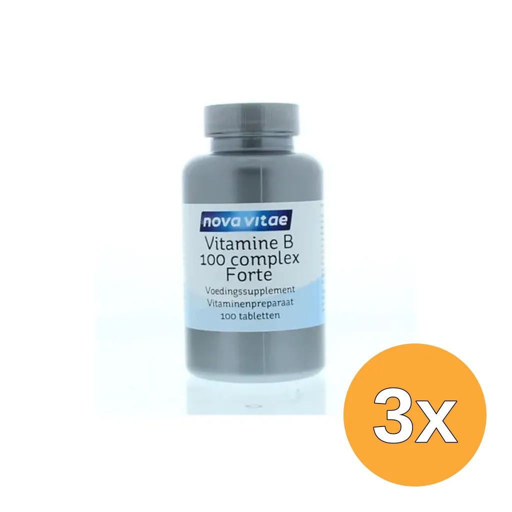 3x Nova Vitae Vit B100 complex (100 tabletten)