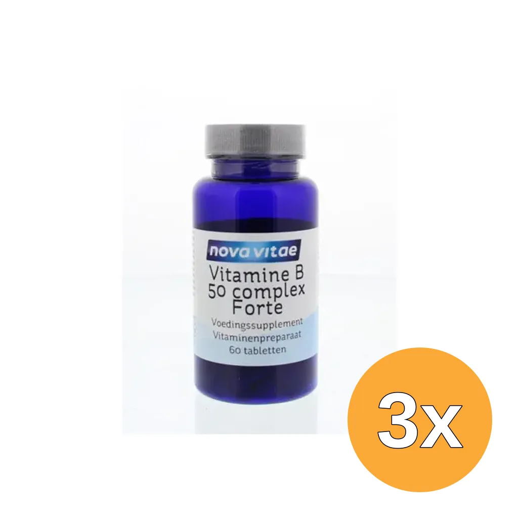 3x Nova Vitae Vitamine B50 complex (60 tabletten)
