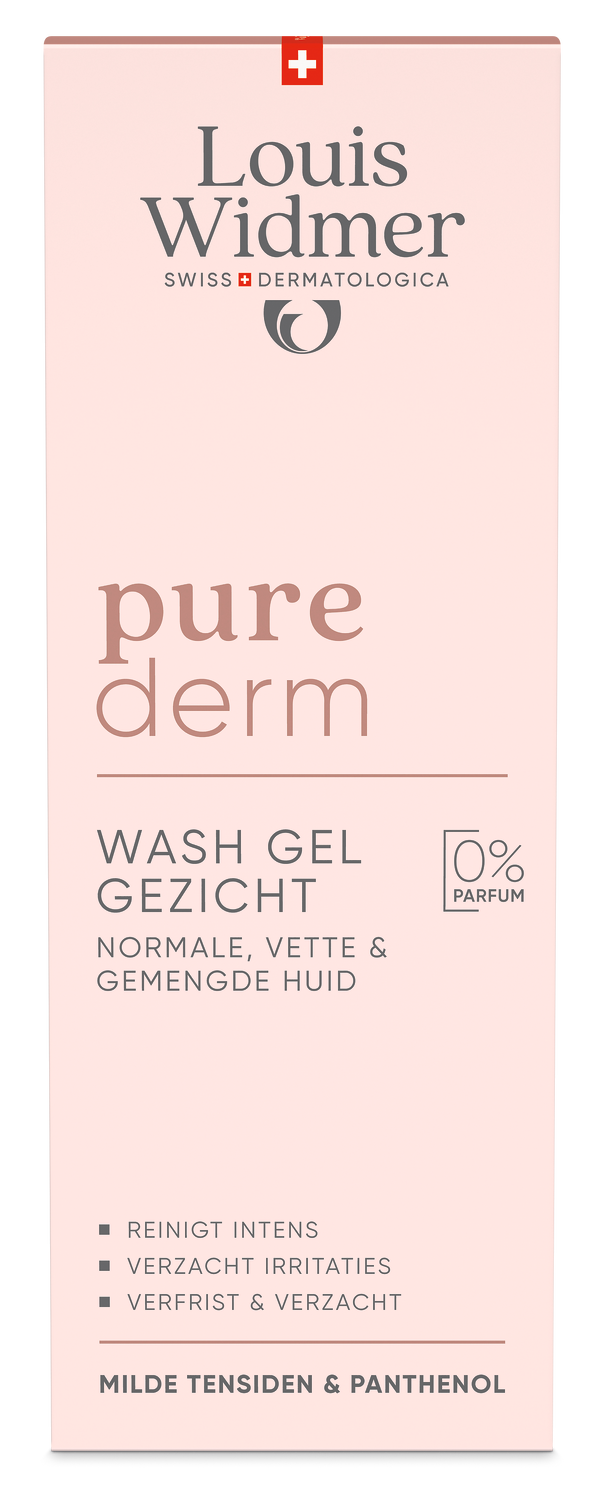 Louis Widmer Purederm Wash Gel Gezicht zonder Parfum (125 ml)