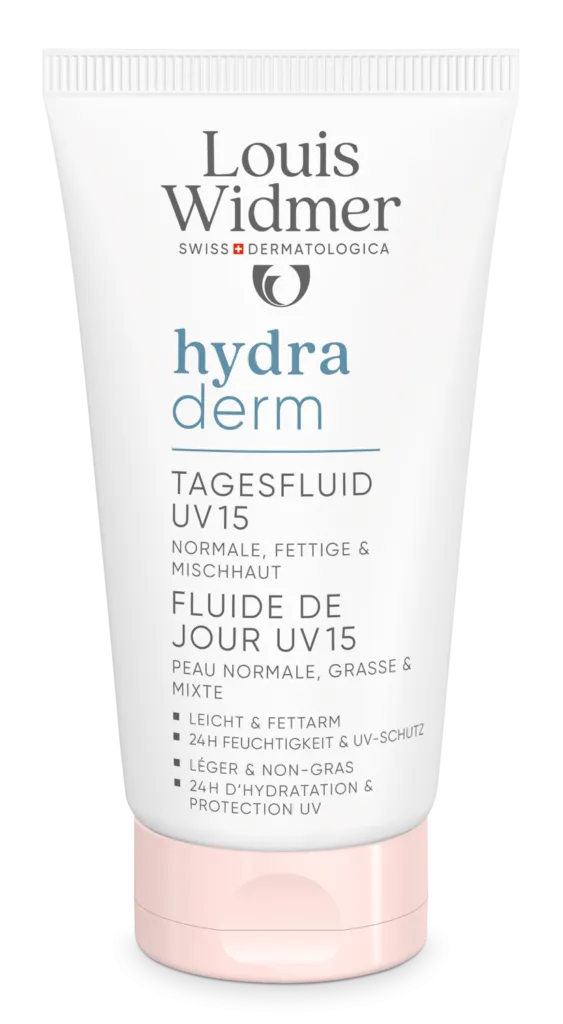 Louis Widmer Hydraderm Dag Fluide Uv 15 zonder Parfum (50 ml)