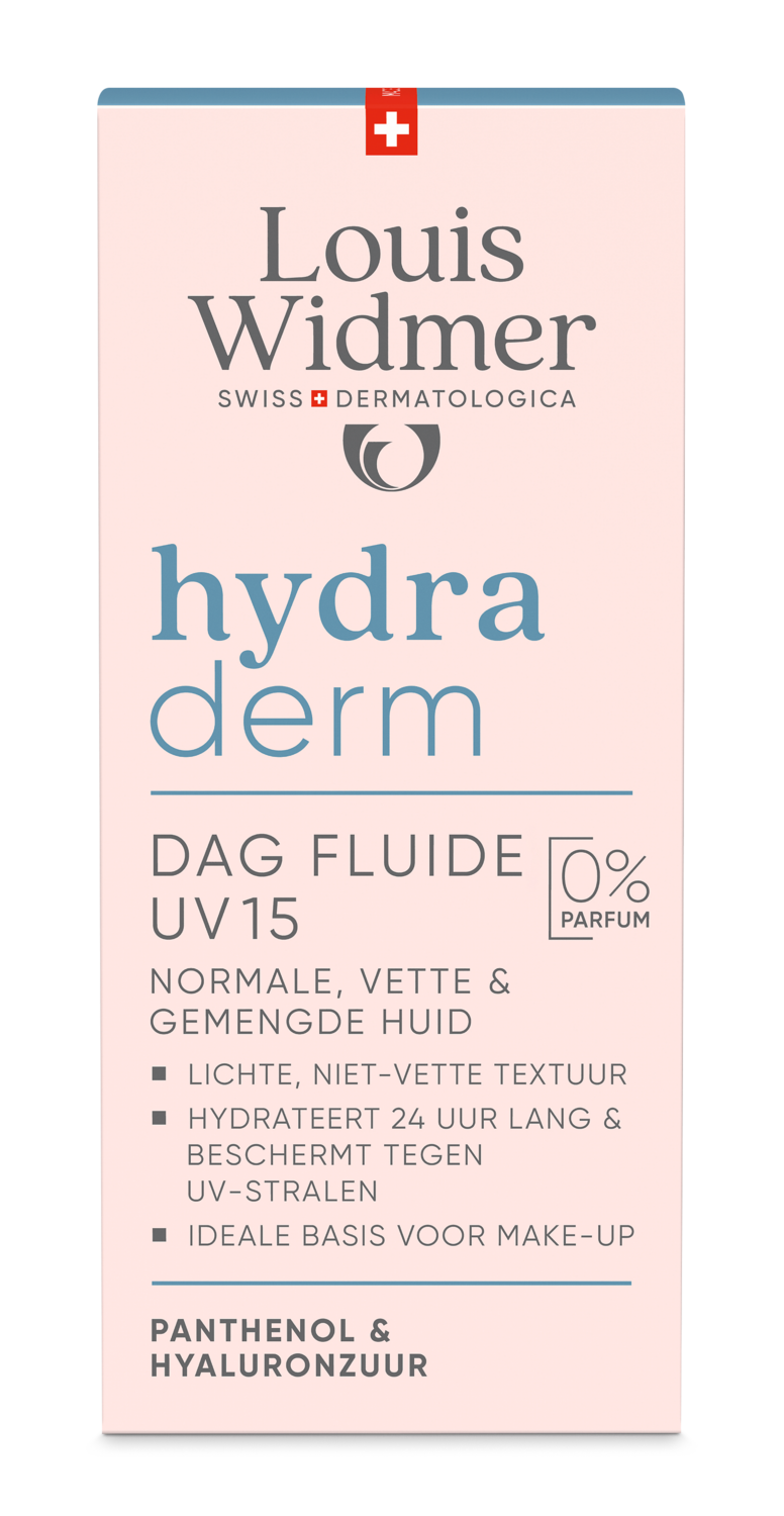 Louis Widmer Hydraderm Dag Fluide Uv 15 zonder Parfum (50 ml)