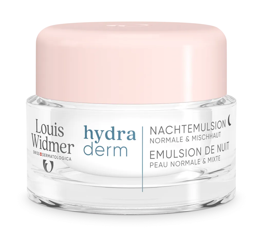 Louis Widmer Hydraderm Nachtemulsie zonder Parfum (50 ml)